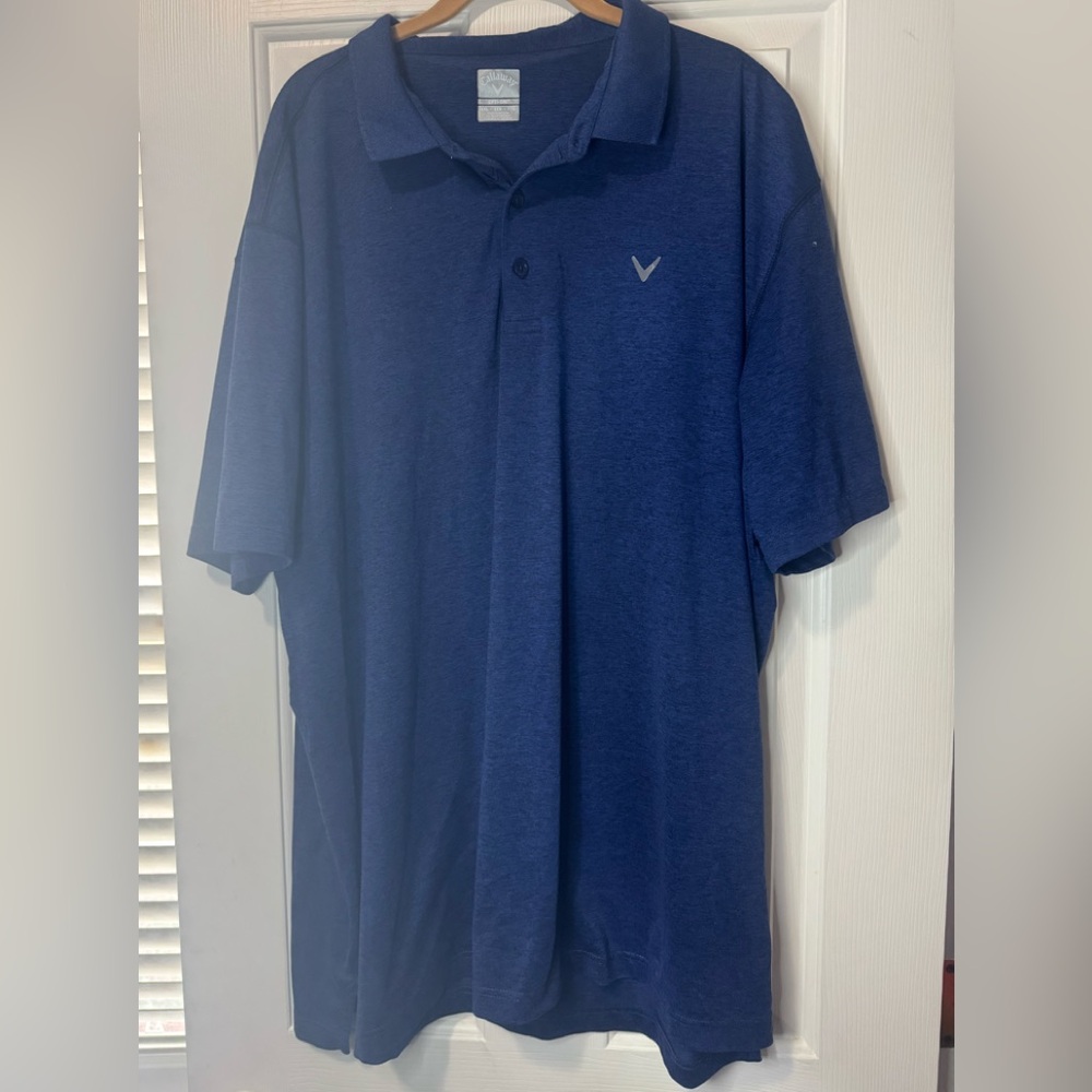 Men's Callaway Blue Polo Shirt Opti-Dri XXL
